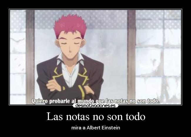 Las notas no son todo - mira a Albert Einstein