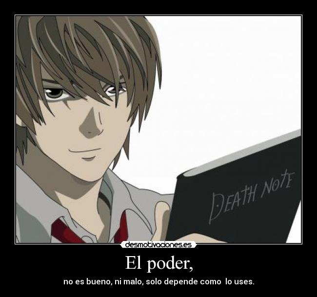 carteles anime death note kira desmotivaciones