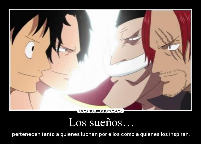 carteles one piece luffy shanks ace shirohige ronoa desmotivaciones