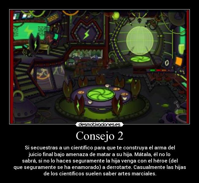 carteles consejosparasupervillanos desmotivaciones