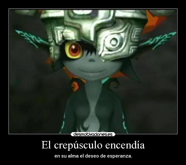 El crepúsculo encendía - en su alma el deseo de esperanza.