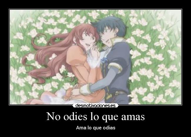 No odies lo que amas - Ama lo que odias