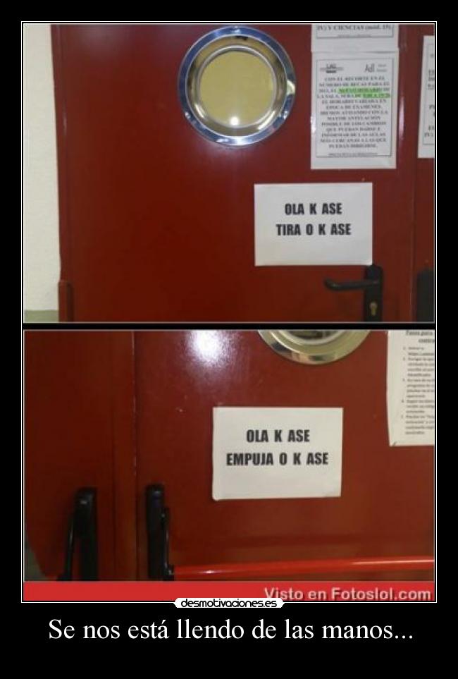 Se nos está llendo de las manos... -