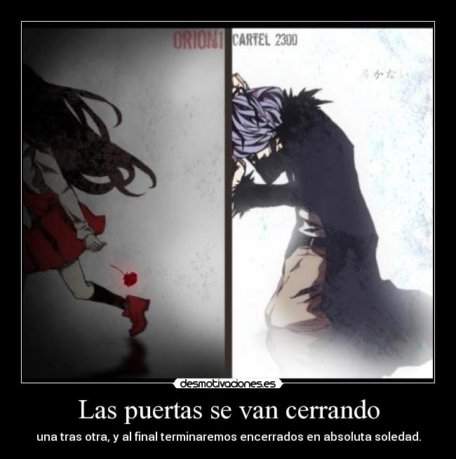carteles raptorhunters nigatsu harukaze anime manga otaku orion1 cartel 2300 garry eva amor love dolor desmotivaciones