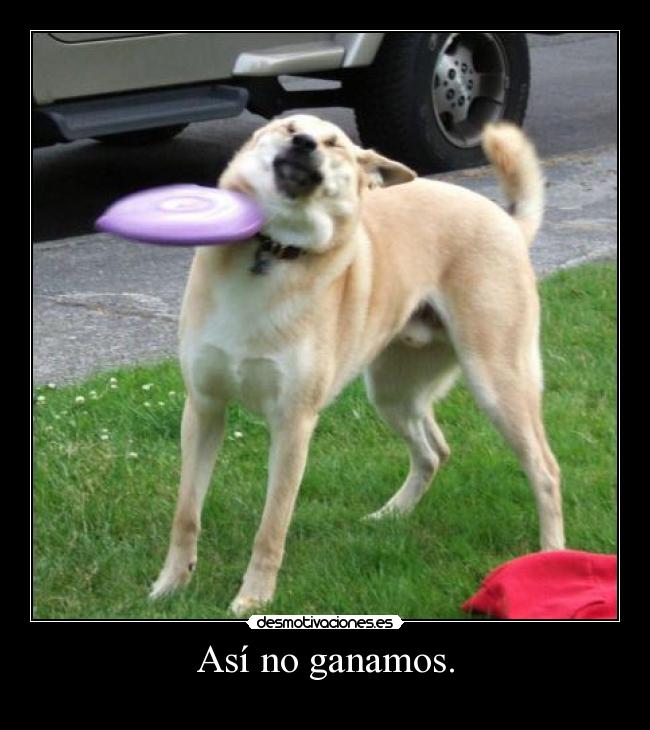 Así no ganamos. -