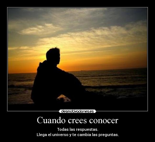 Cuando crees conocer -