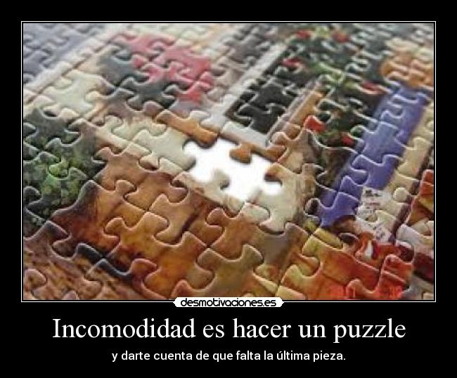 carteles puzzle desmotivaciones