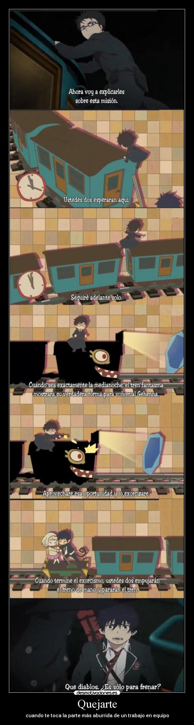 Quejarte - cuando te toca la parte más aburrida de un trabajo en equipo