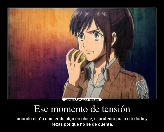 carteles raptorhunters nigatsu harukaze anime manga otaku shingeki kyojin sasha braus patata comer profesor desmotivaciones