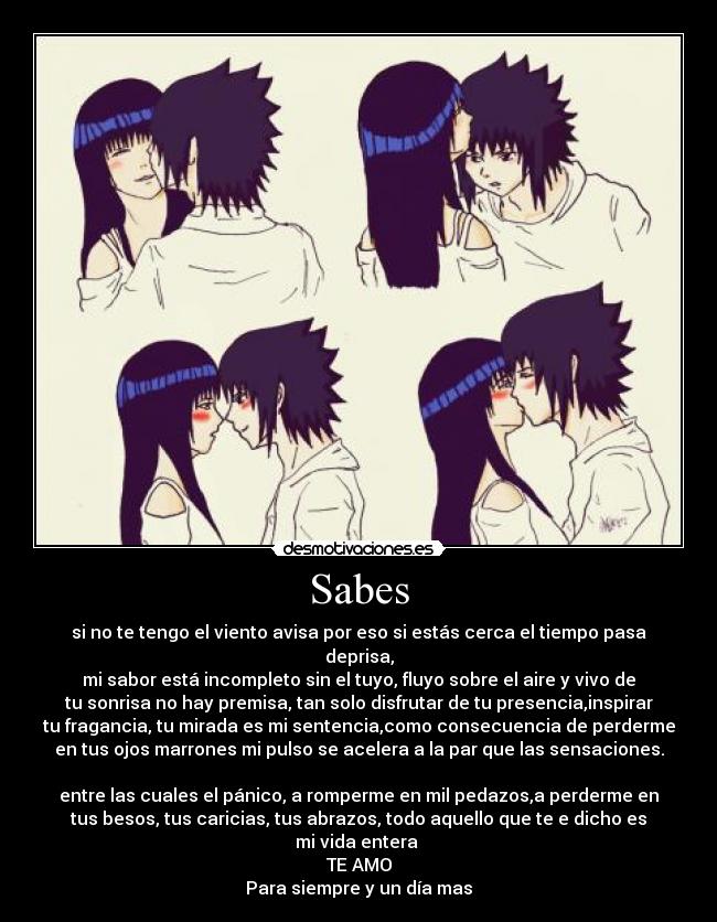 carteles amor pasion naruto manga anime vida gente besos abrazos vida versos poemas gente mujer amor desmotivaciones