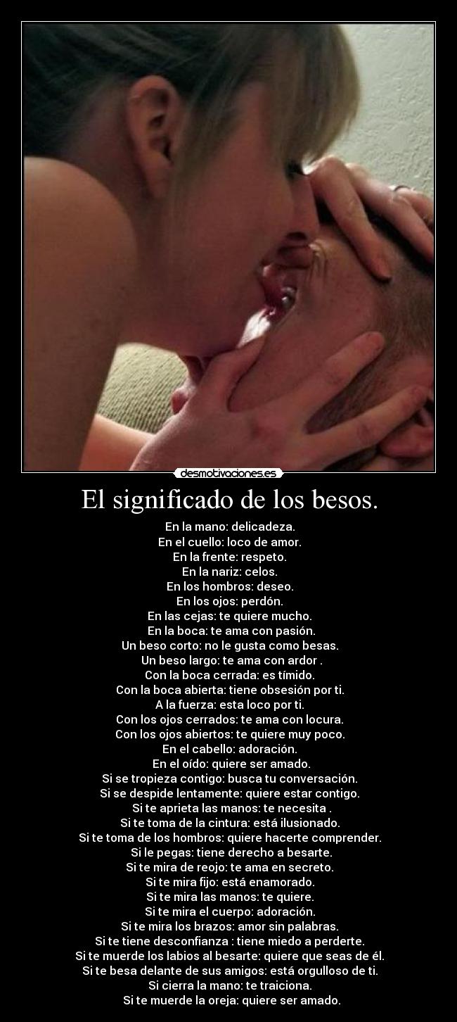 El significado de los besos. -