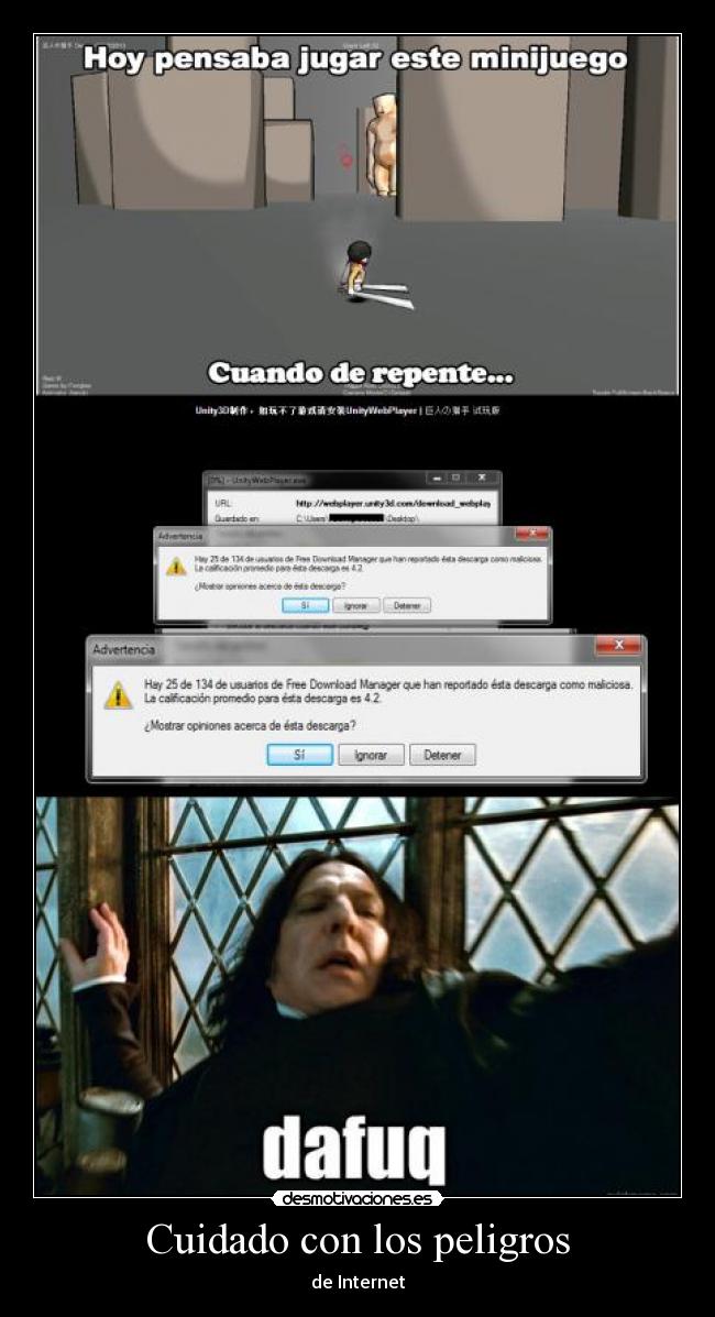 Cuidado con los peligros - de Internet