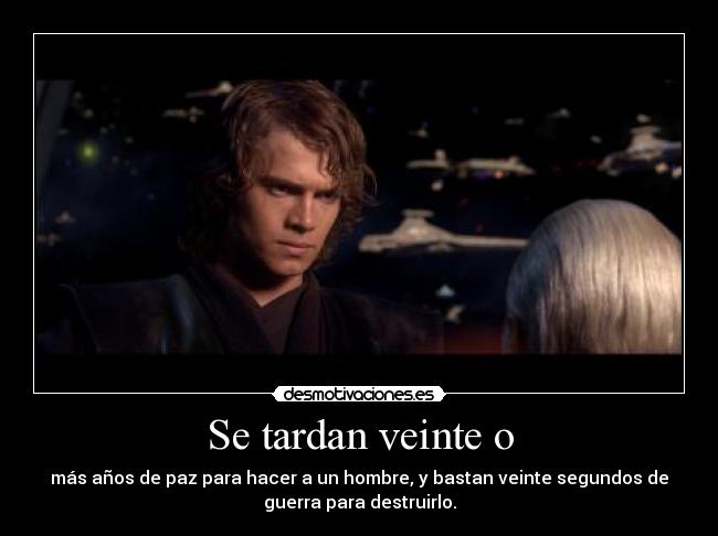 carteles star wars venganza los sith anakin skywalker paz guerra desmotivaciones