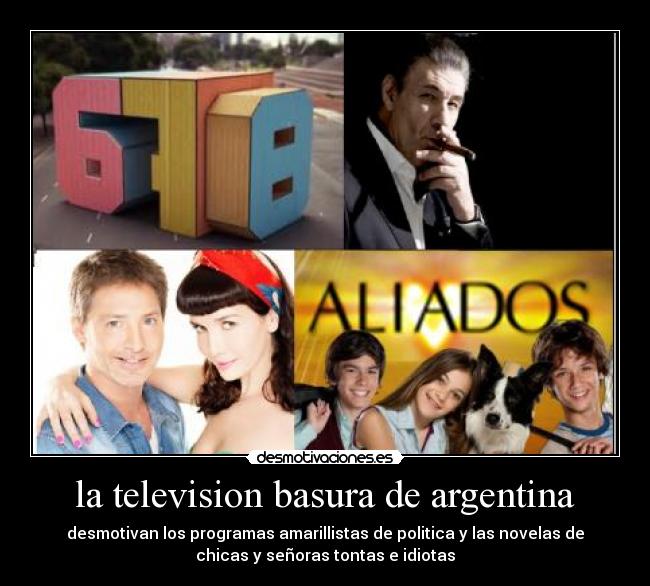 carteles telefe television basura bajada linea aliados publica solamente voz desmotivaciones
