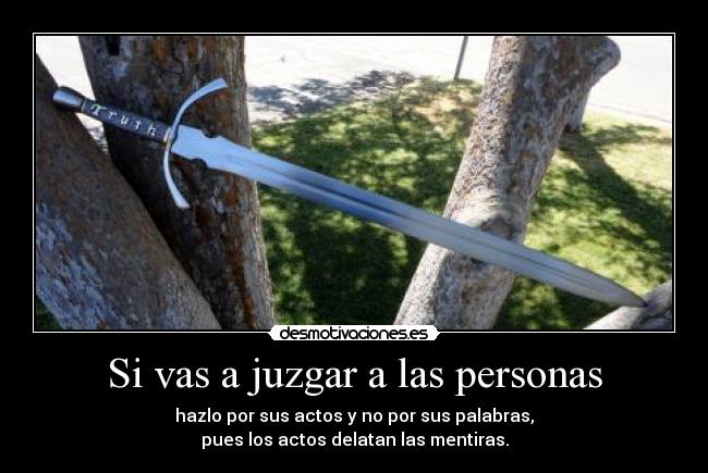 Si vas a juzgar a las personas - 