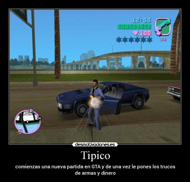 carteles gta vice city tommy vercetti videojuegos echos reales trucos gamers desmotivaciones