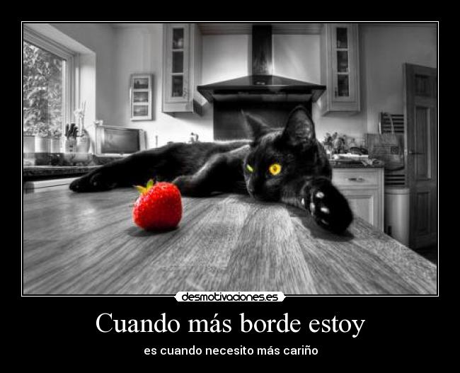 Cuando más borde estoy -