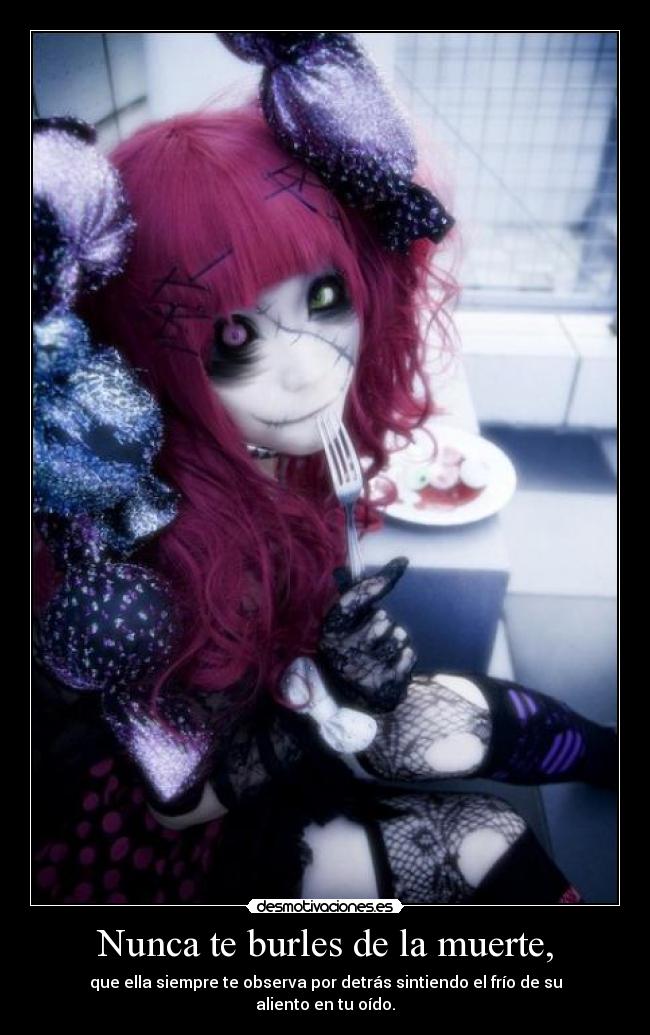 carteles muerte anime otaku cosplay miku hatsune candy devilbrigade desmotivaciones