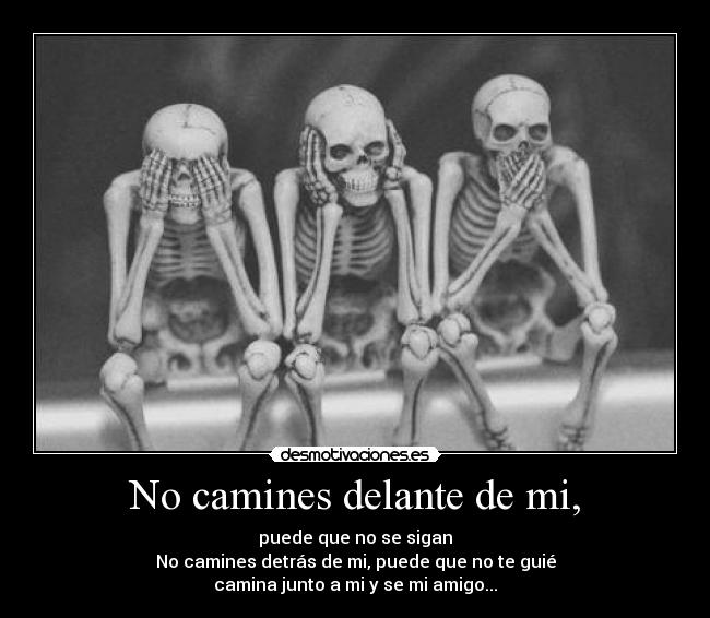 No camines delante de mi, - 