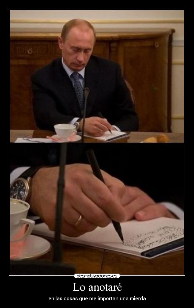 Lo anotaré -