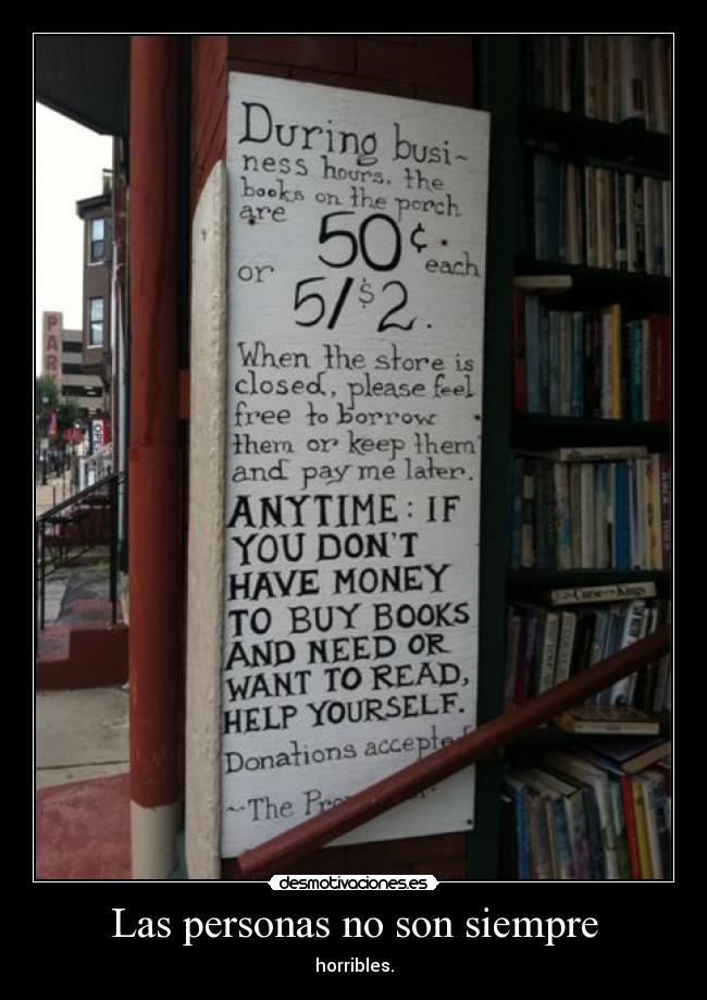 Las personas no son siempre -