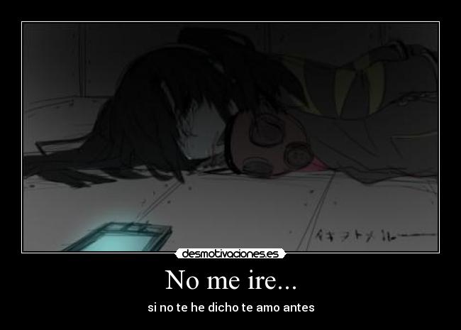 No me ire... - si no te he dicho te amo antes