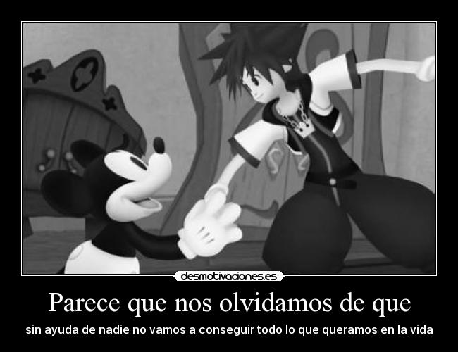 carteles mickey sora olvidar nadie conseguir vida desmotivaciones