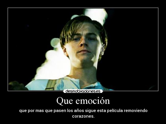 Que emoción - que por mas que pasen los años sigue esta película removiendo corazones.