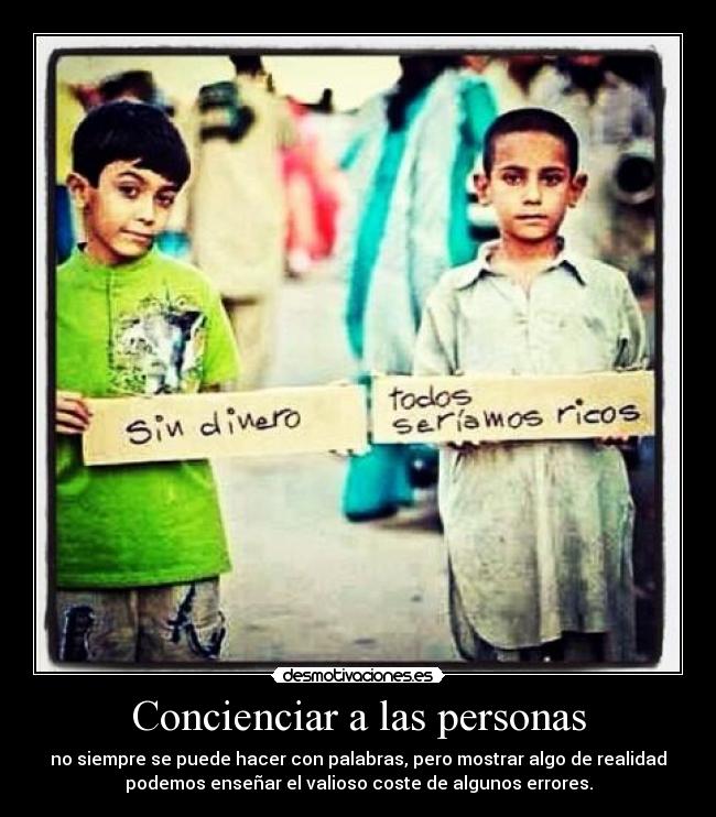 Concienciar a las personas -