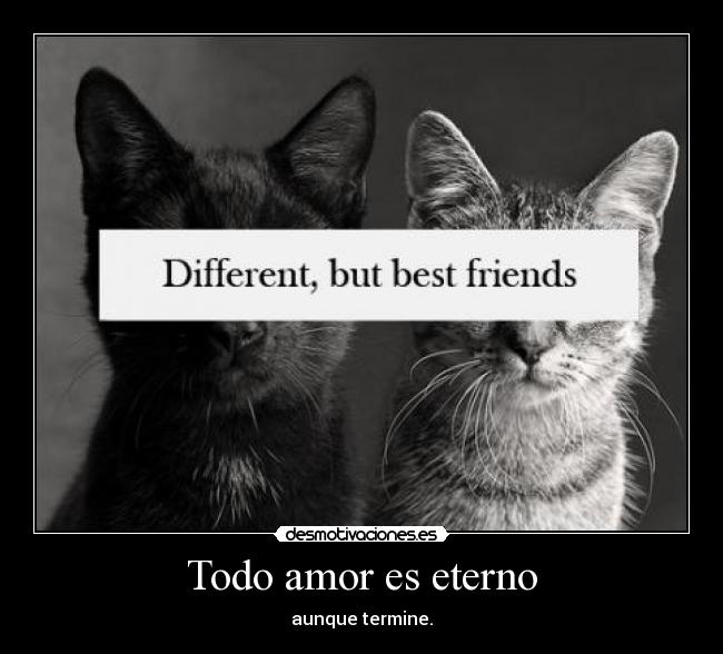 Todo amor es eterno - aunque termine.