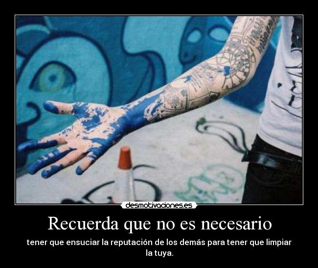 Recuerda que no es necesario -