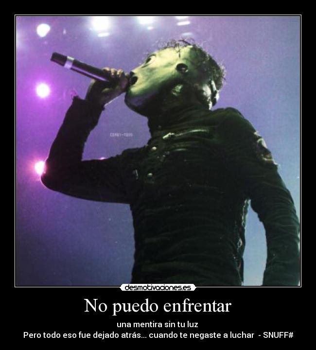 No puedo enfrentar -