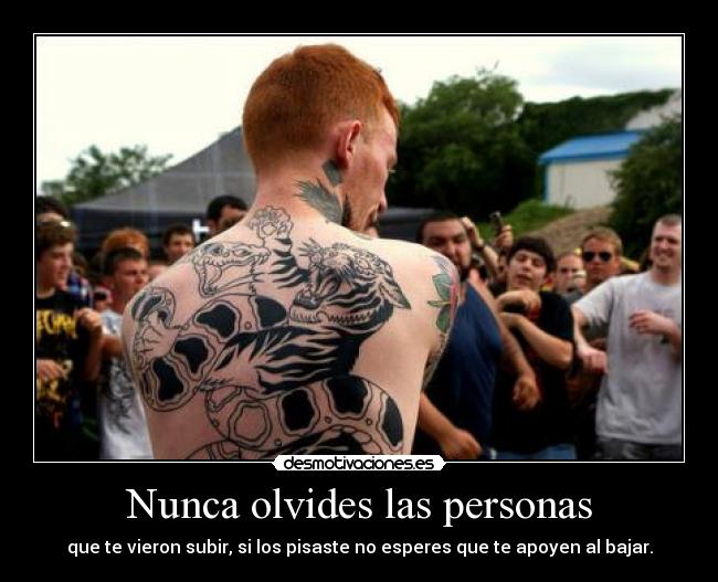 Nunca olvides las personas -