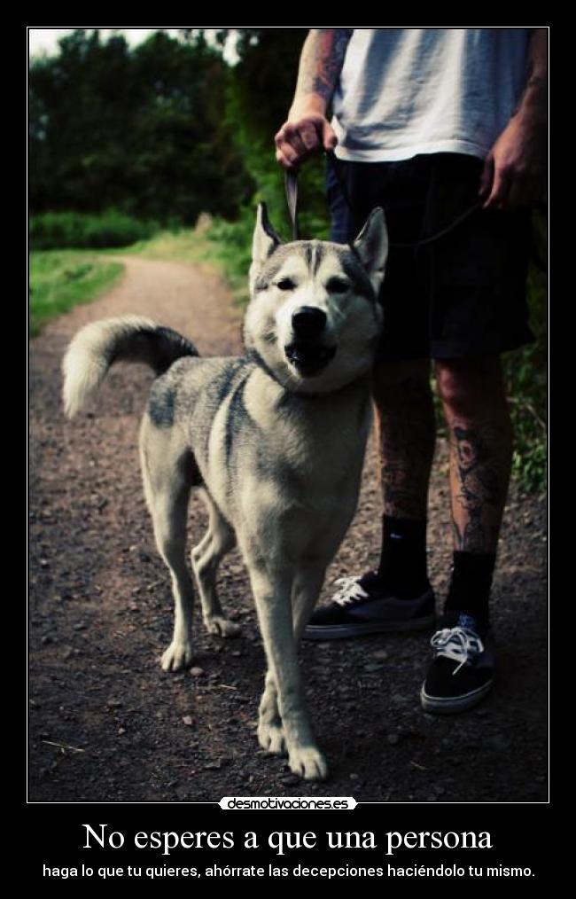 No esperes a que una persona - 