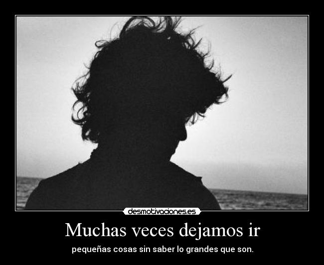 Muchas veces dejamos ir - 