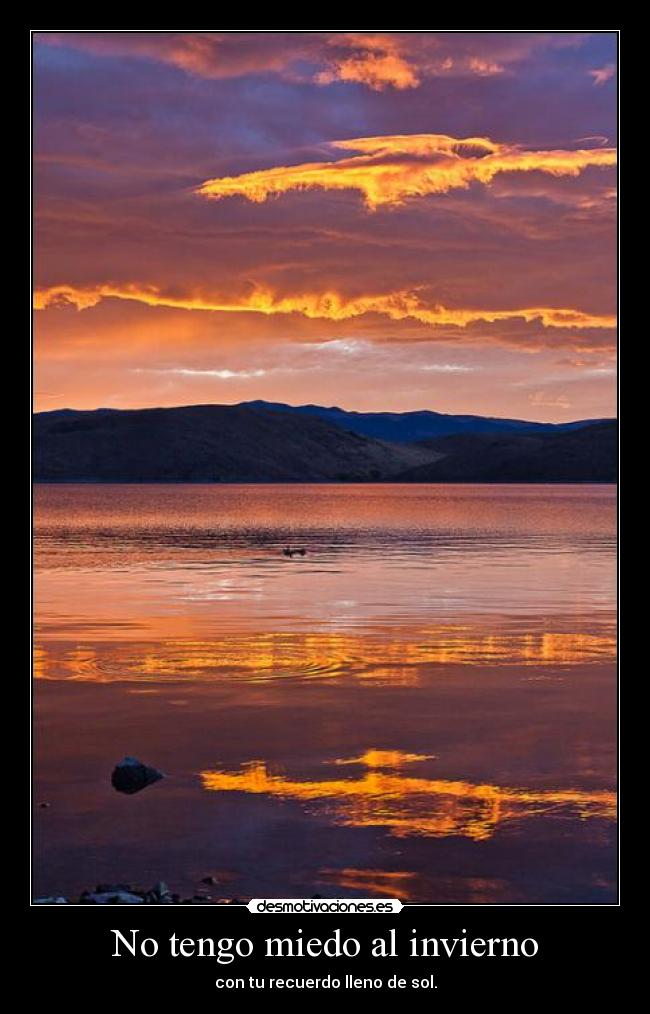 No tengo miedo al invierno -