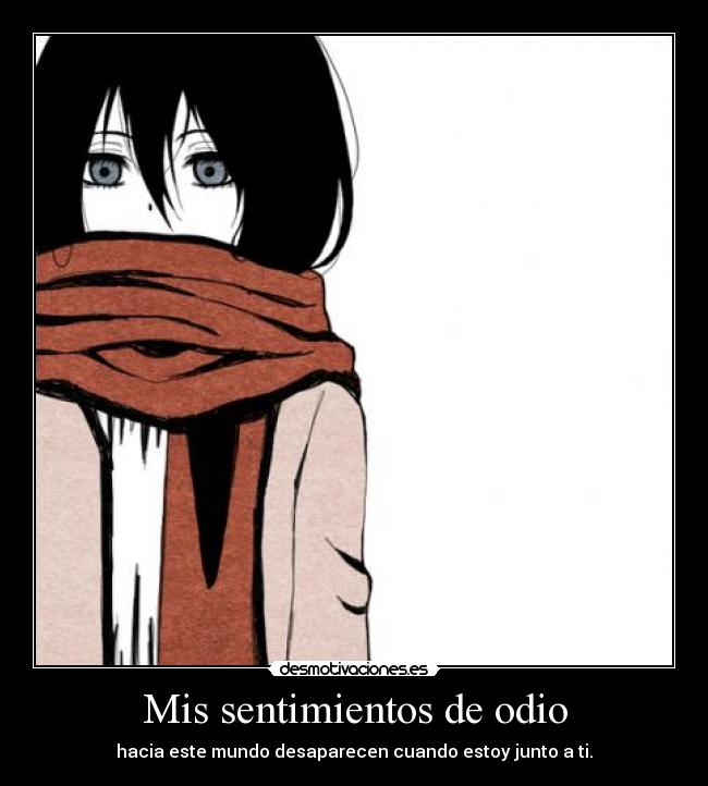 Mis sentimientos de odio -