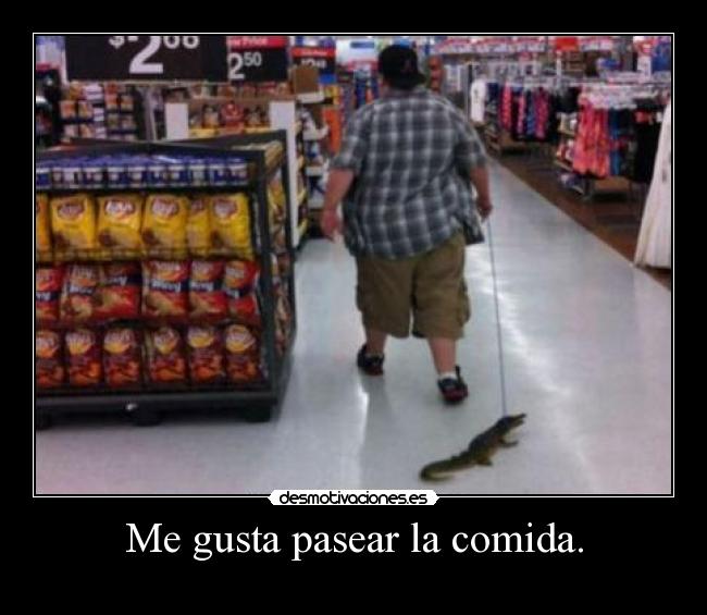 Me gusta pasear la comida. - 