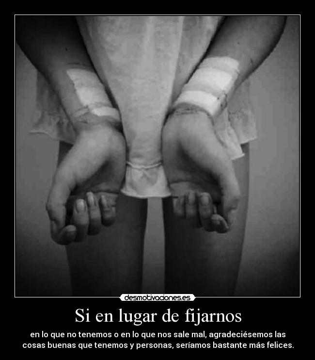 Si en lugar de fijarnos - 