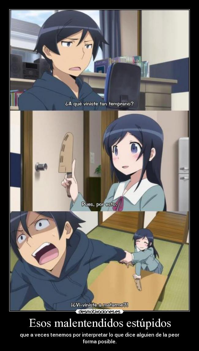 Esos malentendidos estúpidos - 