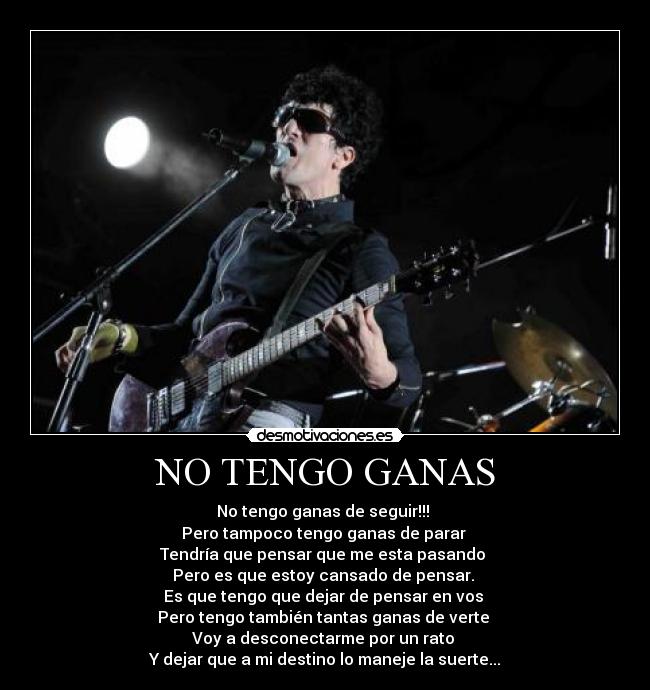 NO TENGO GANAS -