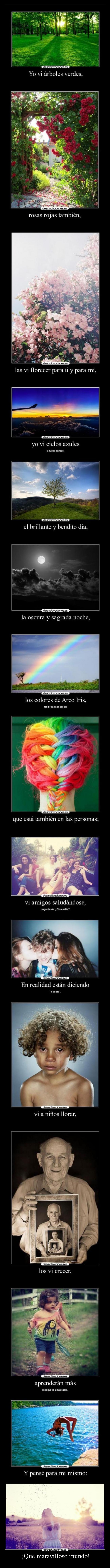 ¡Que maravilloso mundo! -