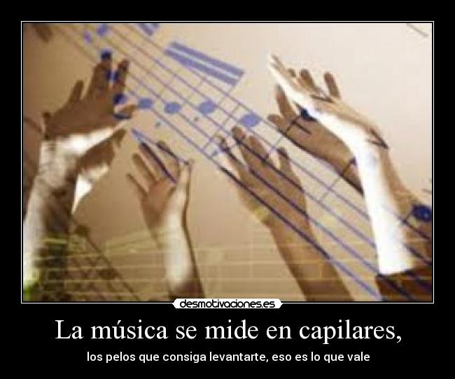 La música se mide en capilares, -