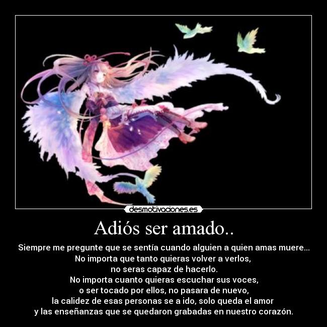 Adiós ser amado.. -