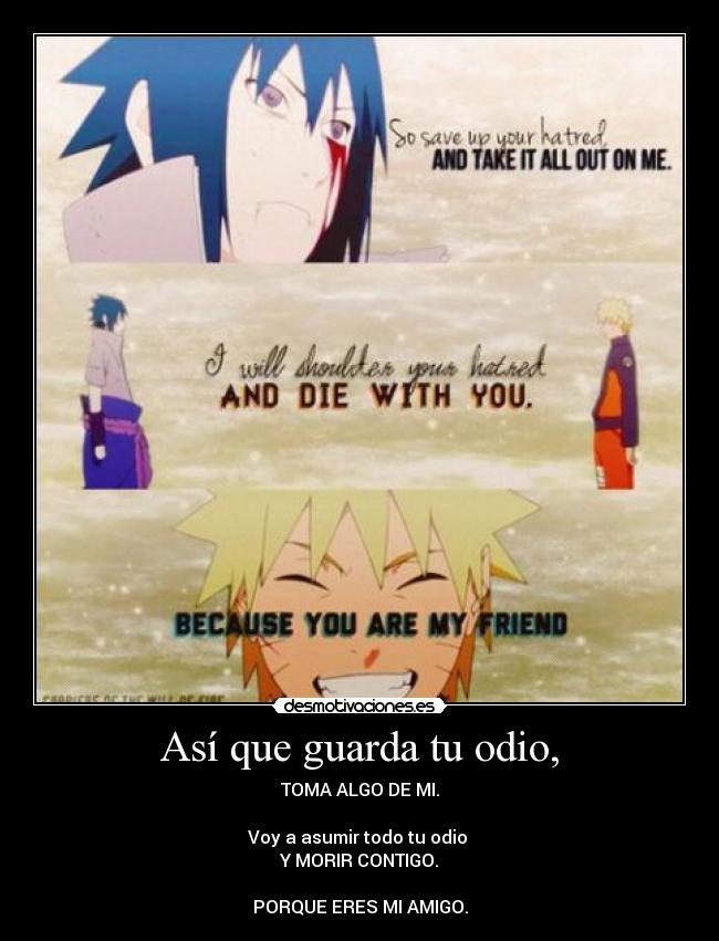 carteles odio naruto desmotivaciones