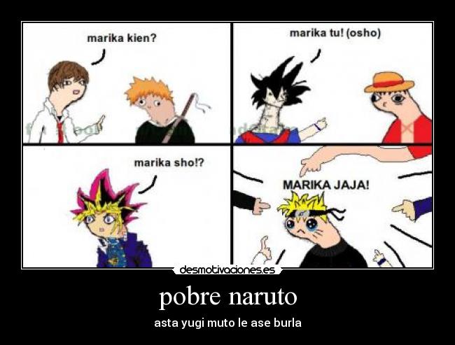 pobre naruto - asta yugi muto le ase burla