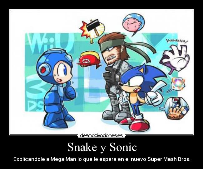 carteles metal gear solid sonic megaman supersmashbros wiiu nintendo3ds desmotivaciones