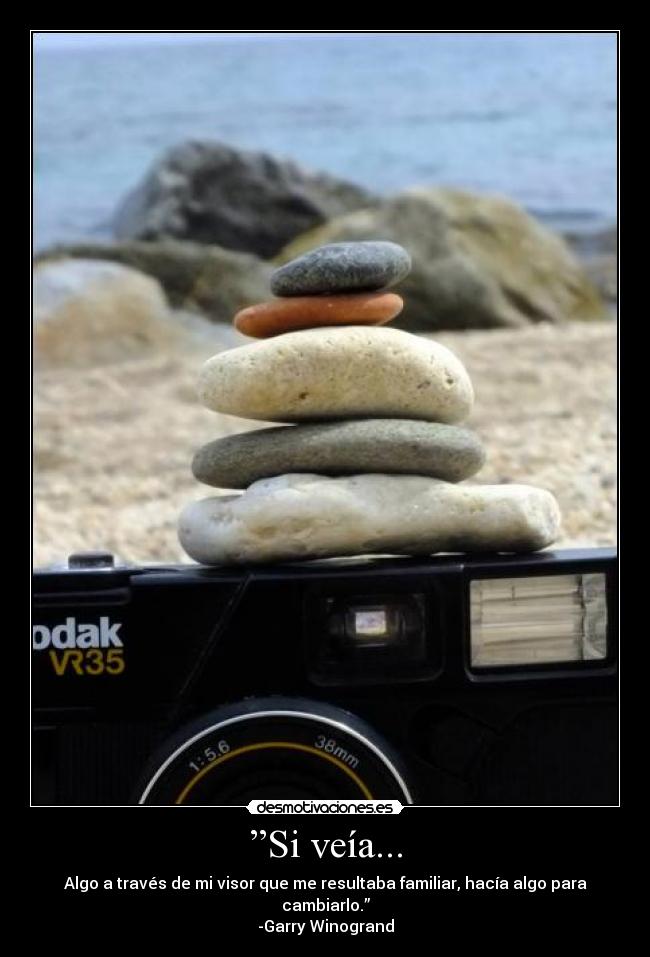 ”Si veía... - Algo a través de mi visor que me resultaba familiar, hacía algo para cambiarlo.”
-Garry Winogrand