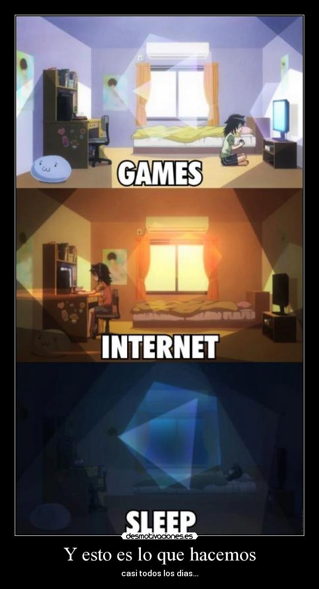 carteles watamote tomoko kuroki echos reales videojuegos internet dormir vagear flojos desmotivaciones