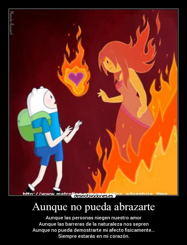 Aunque no pueda abrazarte -